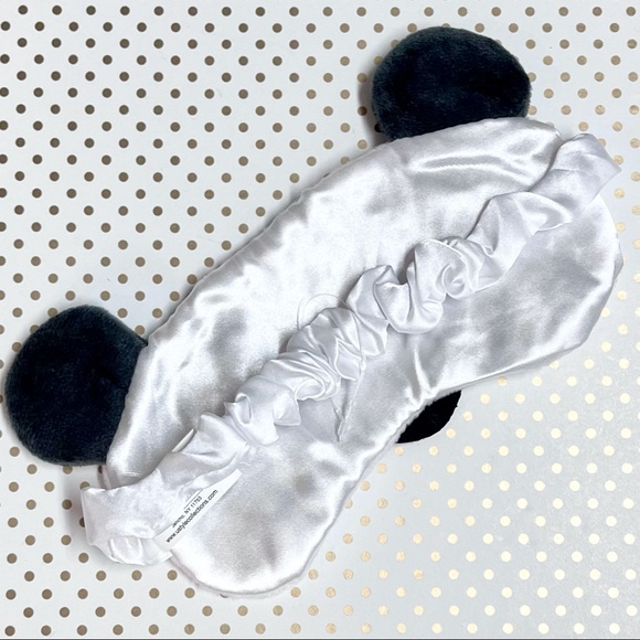 Kawaii Panda Bear Sleep Mask - Plush Panda Sleeping Mask w Satin Lining Mask - Picture 2 of 3